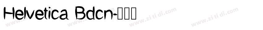 Helvetica Bdcn字体转换